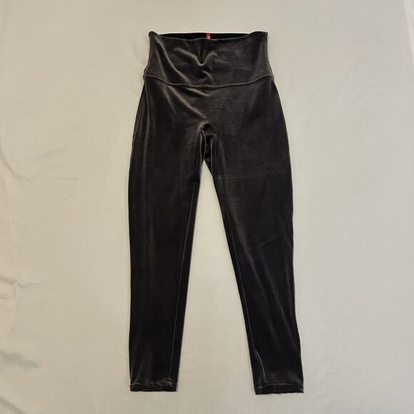 Spanx Velvet Leggings High Waisted Gray - Size XL - Picture 2 of 11